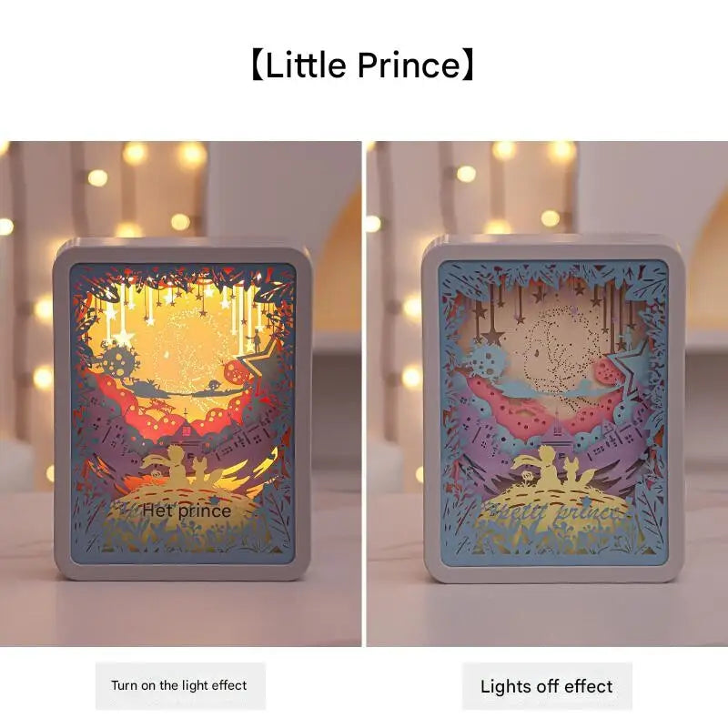 3d Paper Carving Night Light | the Little Prince | Usb or Battery Powered