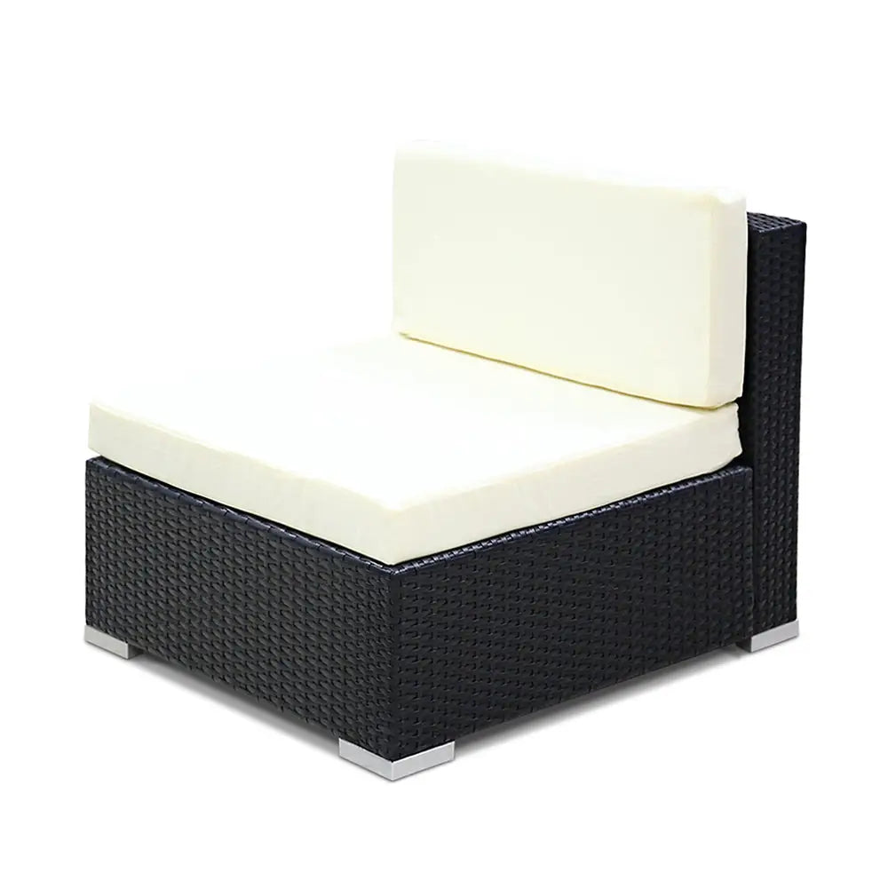 3pc Gardeon Outdoor Furniture Sofa Set Wicker Rattan Garden Lounge Chair Setting