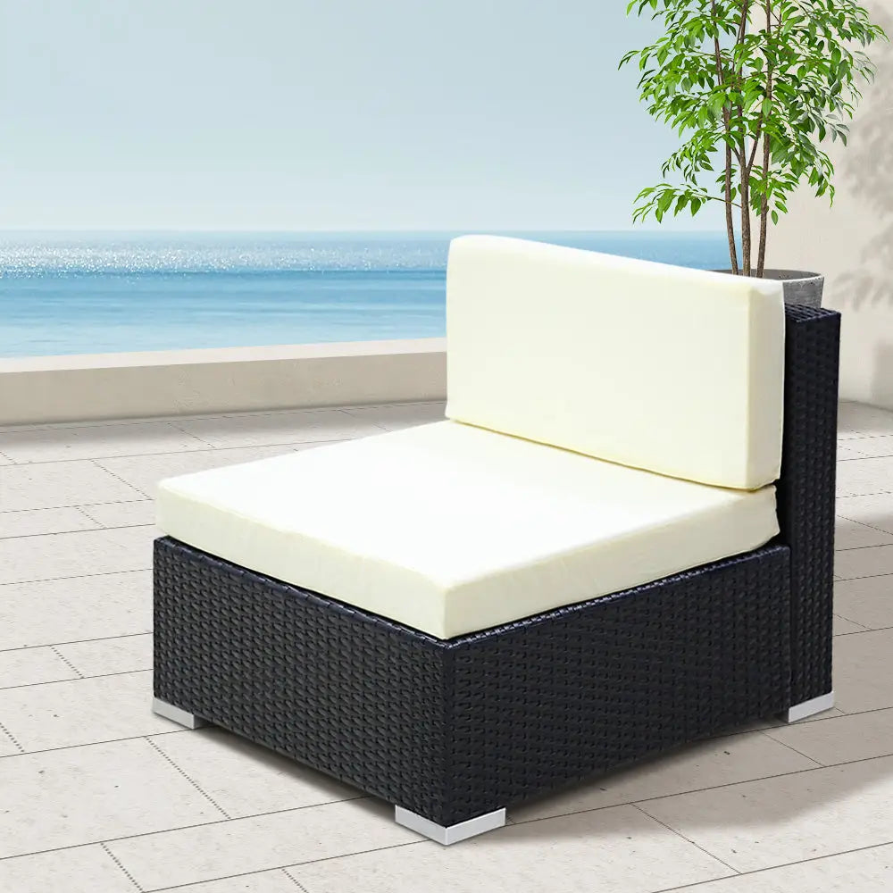3pc Gardeon Outdoor Furniture Sofa Set Wicker Rattan Garden Lounge Chair Setting