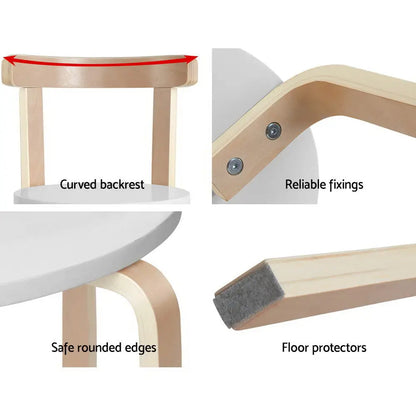 3pcs Kids Table and Chairs Set Activity Toy Play Desk