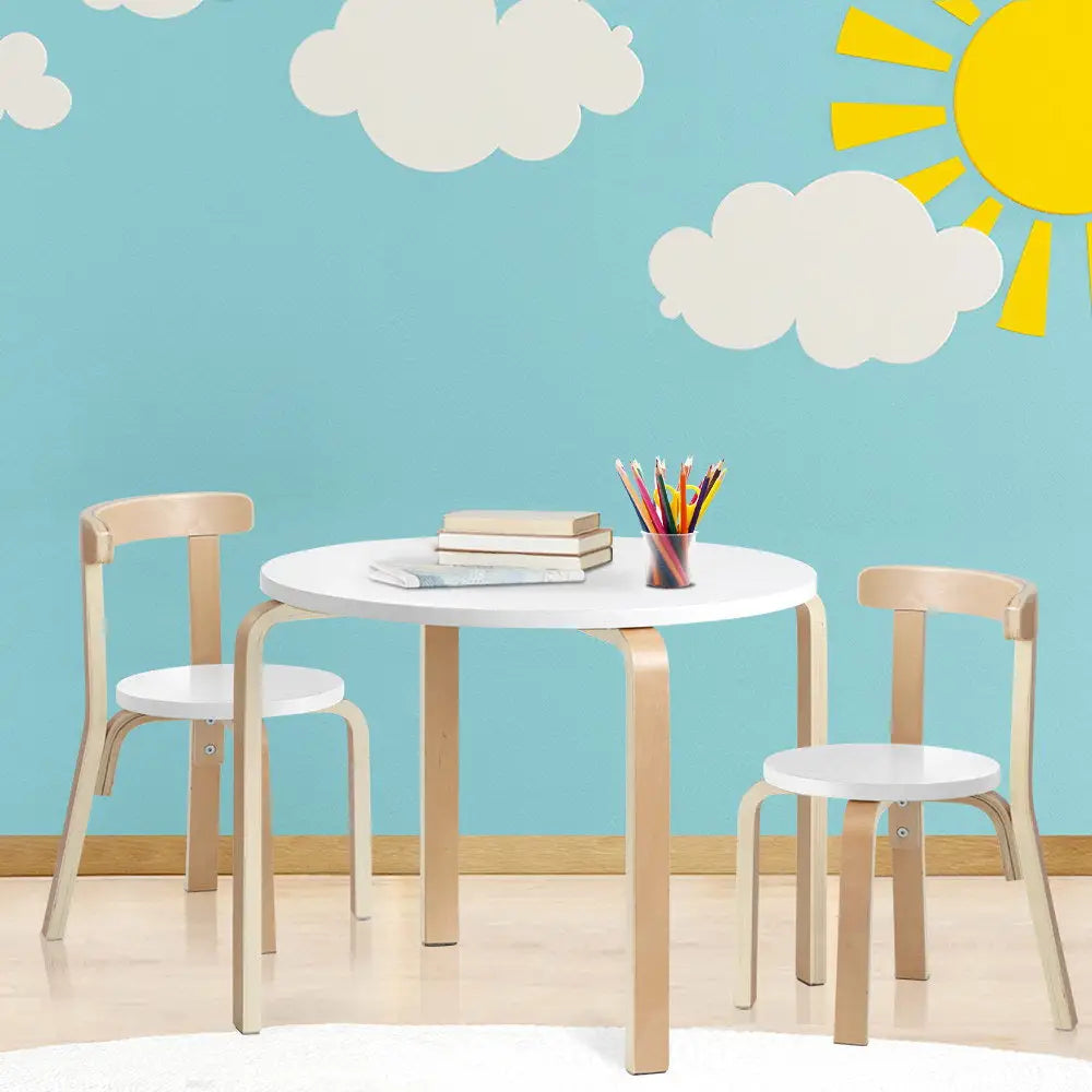 3pcs Kids Table and Chairs Set Activity Toy Play Desk