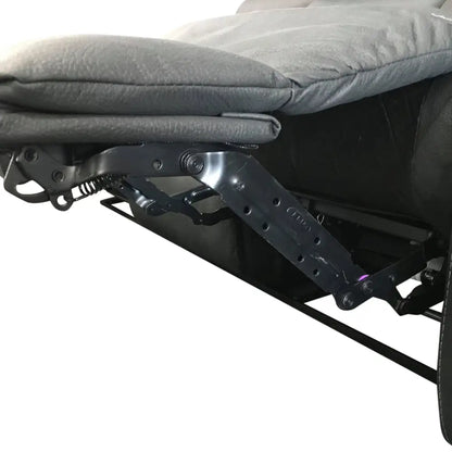 3rr + 1rr + 1rr Leatherette Grey Electric Recliner Feature Multi Positions Ultra Cushioned Usb Outlets
