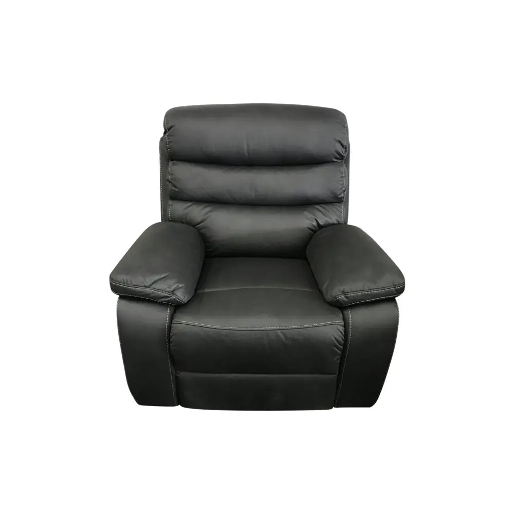 3rr + 1rr + 1rr Leatherette Grey Electric Recliner Feature Multi Positions Ultra Cushioned Usb Outlets