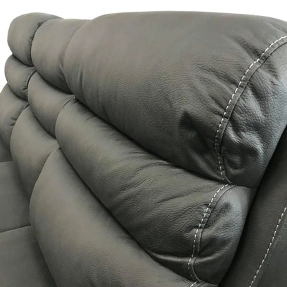 3rr + 1rr + 1rr Leatherette Grey Electric Recliner Feature Multi Positions Ultra Cushioned Usb Outlets