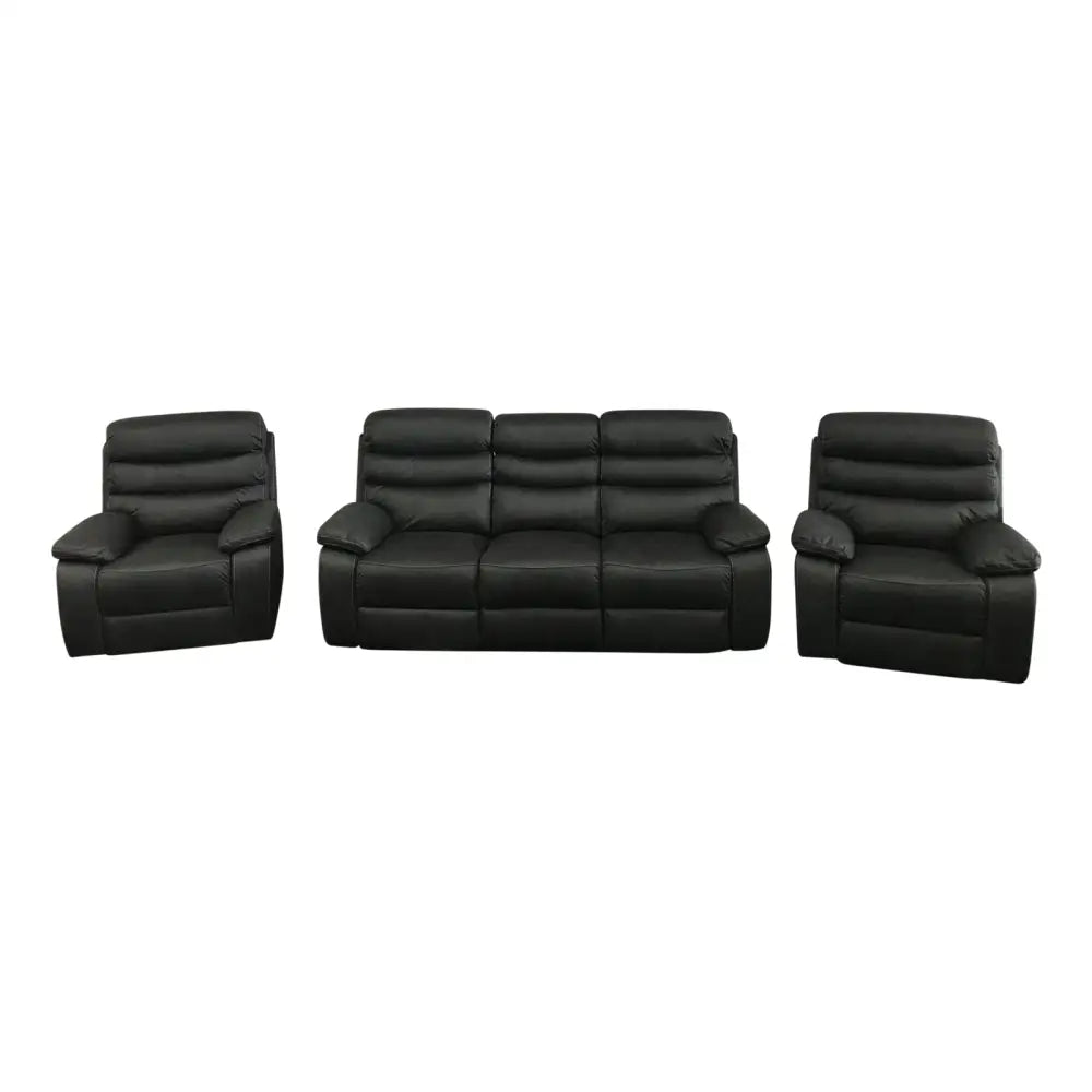 3rr + 1rr + 1rr Leatherette Grey Electric Recliner Feature Multi Positions Ultra Cushioned Usb Outlets