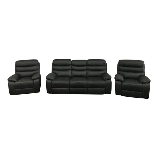 3rr + 1rr + 1rr Leatherette Grey Electric Recliner Feature Multi Positions Ultra Cushioned Usb Outlets