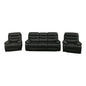 3rr + 1rr + 1rr Leatherette Grey Electric Recliner Feature Multi Positions Ultra Cushioned Usb Outlets