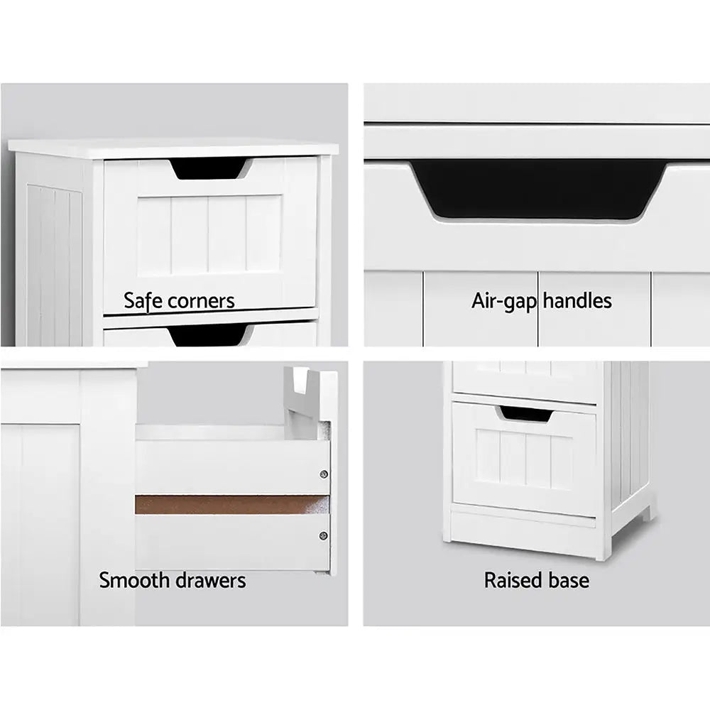 4 Chest of Drawers - Leesa White