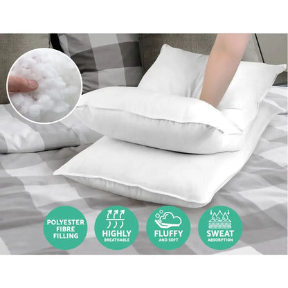 4 Pack Bed Pillow Family Hotel 50x90cm