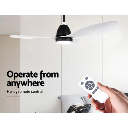 48’’ Ceiling Fan Dc Motor W/light W/remote - White
