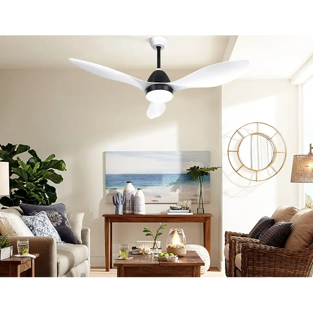 48’’ Ceiling Fan Dc Motor W/light W/remote - White