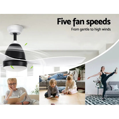 48’’ Ceiling Fan Dc Motor W/light W/remote - White