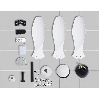 48’’ Ceiling Fan Dc Motor W/light W/remote - White