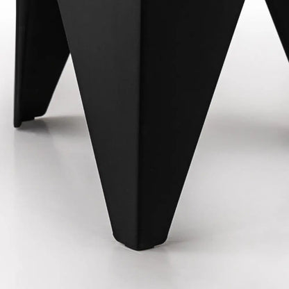 4pc Puzzle Stool Plastic Bar Stools Stackable Black