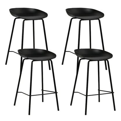4x Bar Stools Kitchen Counter Metal