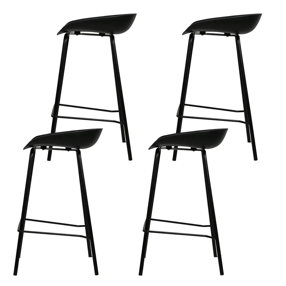 4x Bar Stools Kitchen Counter Metal