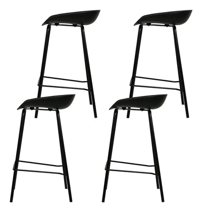 4x Bar Stools Kitchen Counter Metal