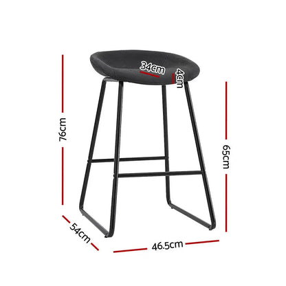 4x Bar Stools Kitchen Dining Chairs Counter Stool Pu Leather Metal