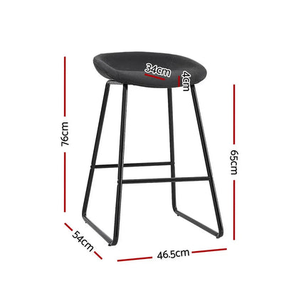 4x Bar Stools Kitchen Dining Chairs Counter Stool Pu Leather Metal