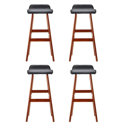 4x Bar Stools Wooden Stool Black