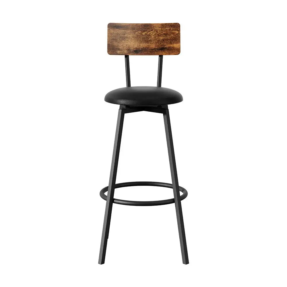 4x Industrial Bar Stools Upholstered Counter Chairs Steel Frame Anti-scratch