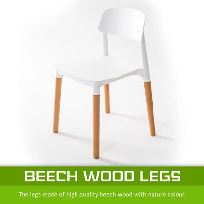 4x Retro Belloch Stackable Dining Cafe Chair White