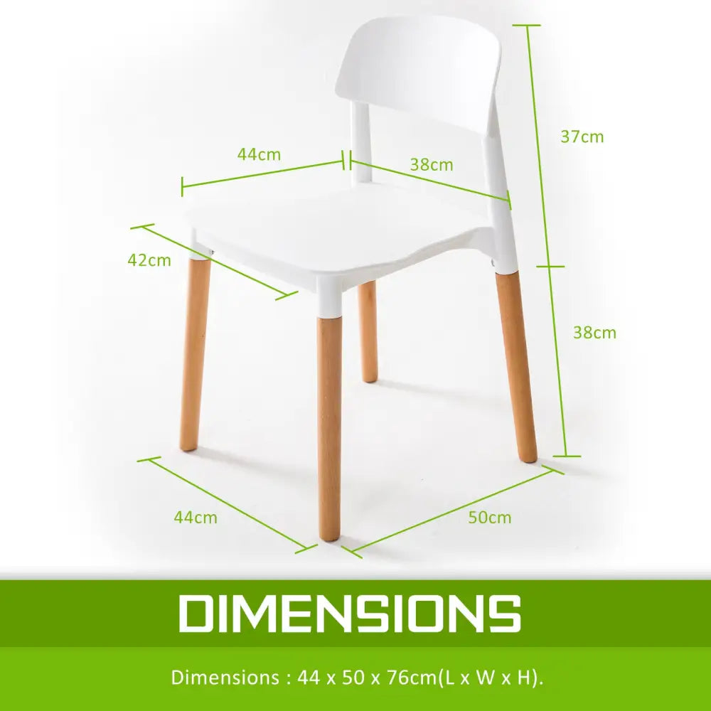 4x Retro Belloch Stackable Dining Cafe Chair White