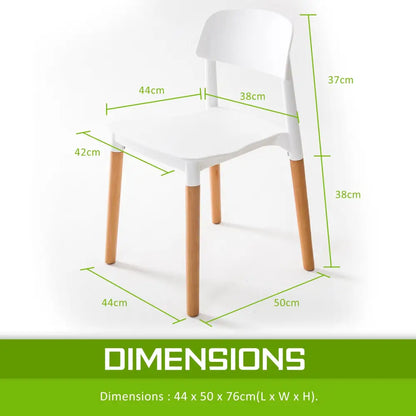 4x Retro Belloch Stackable Dining Cafe Chair White