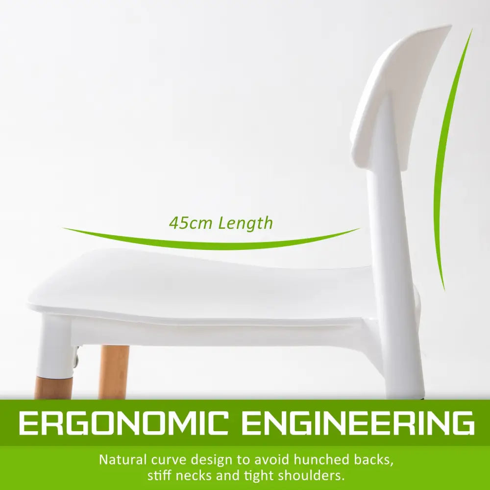 4x Retro Belloch Stackable Dining Cafe Chair White