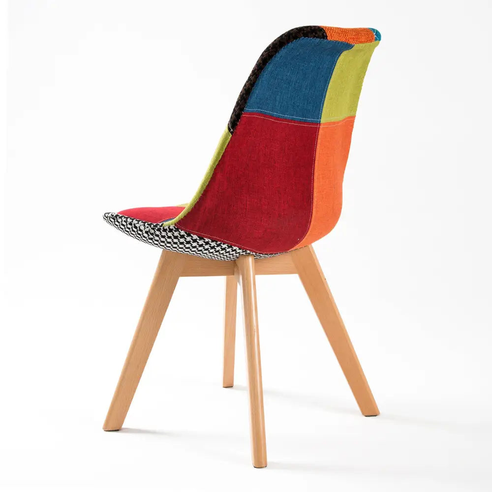 4x Retro Dining Cafe Chair Padded Seat Multi Colour