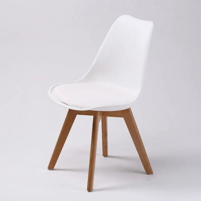 4x Retro Dining Cafe Chair Padded Seat White