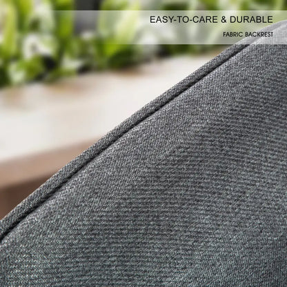 4x Wooden Bar Stool Dining Chair Fabric Sophia 74cm Grey