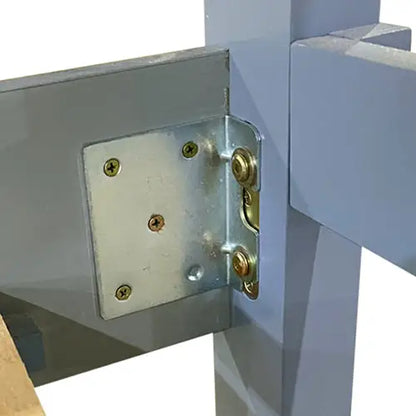 5 Pieces Bedroom Suite in Solid Wood & Mdf King Size Grey Colour Bed Bedside Table Dresser Tallboy