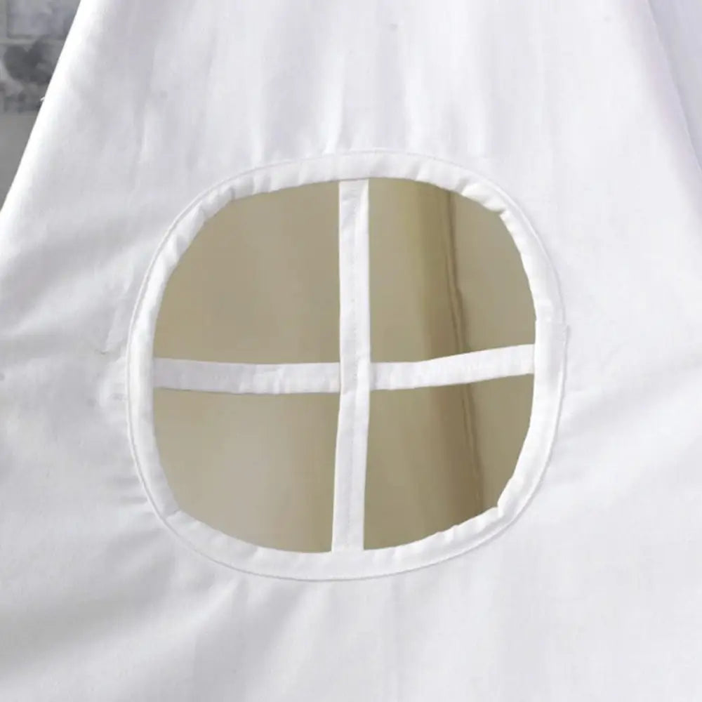5 Poles Giant Kids Teepee Tent (natural Canvas) | White Fabric Teepee Circular Window