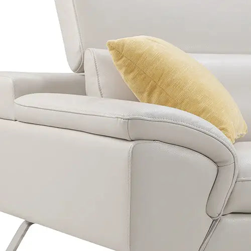 5 Seater Lounge Cream Colour Leatherette Corner Sofa Couch with Chaise