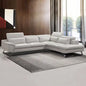 5 Seater Lounge Cream Colour Leatherette Corner Sofa Couch with Chaise