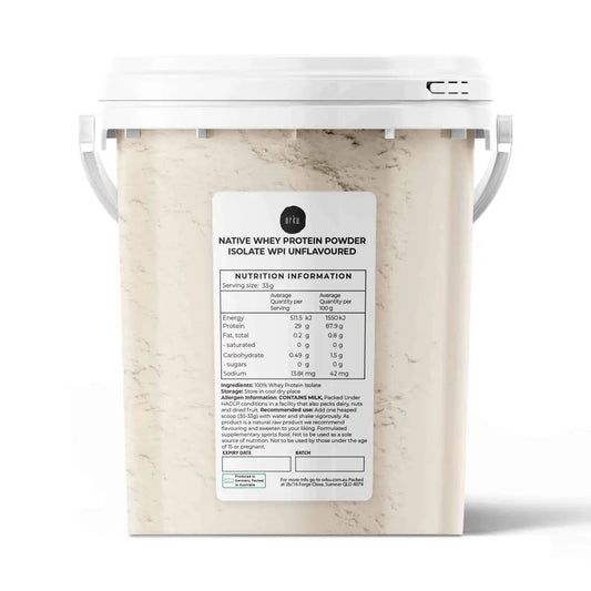 500g Native Unflavoured Whey Protein Isolate Powder - Shake Wpi Supplement Tub