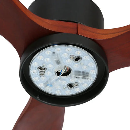 52’’ Ceiling Fan Ac Motor 3 Blades W/light - Dark Wood