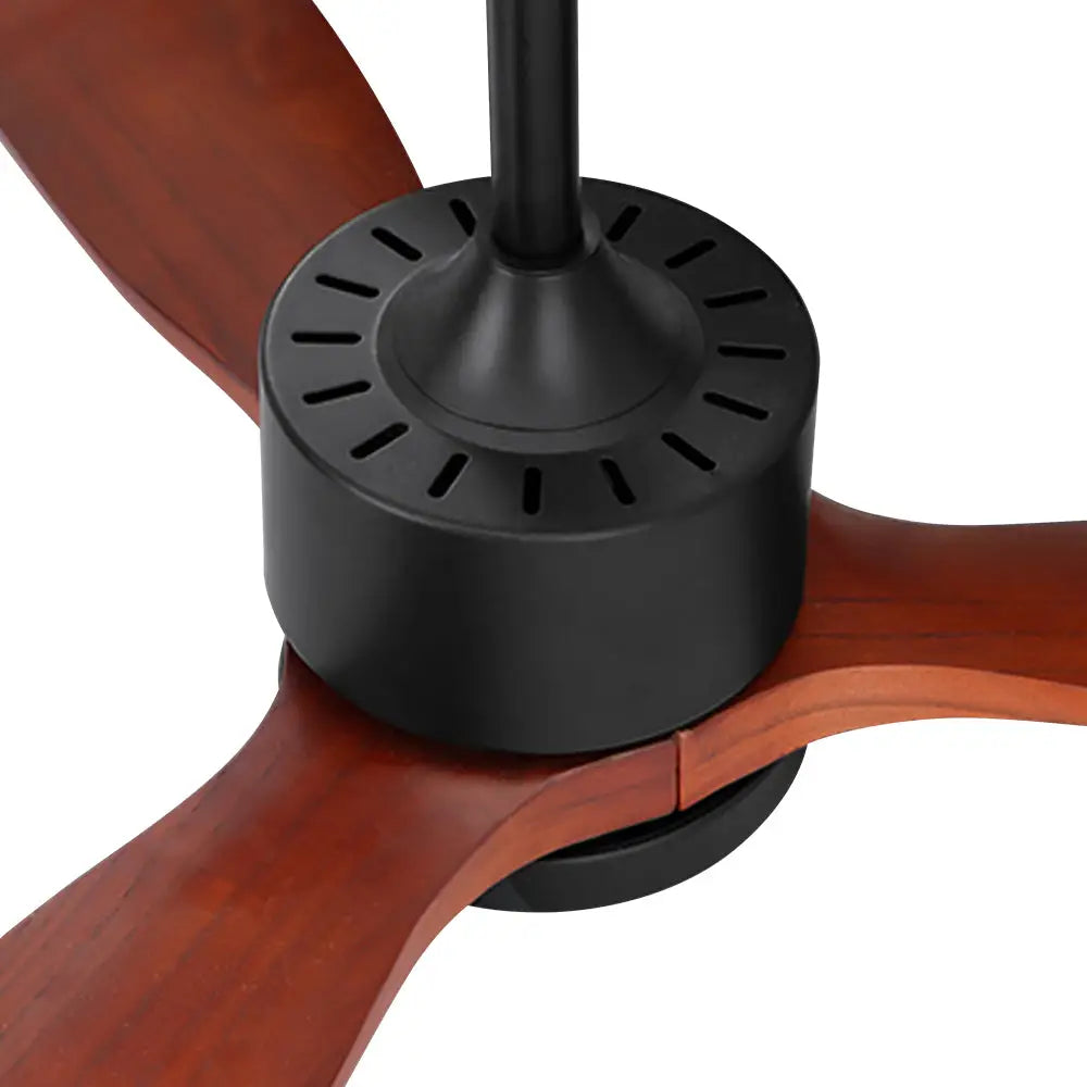 52’’ Ceiling Fan Ac Motor 3 Blades W/light - Dark Wood