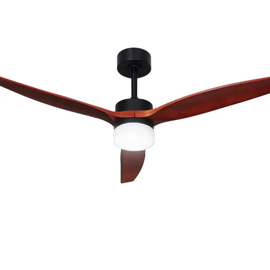 52’’ Ceiling Fan Ac Motor 3 Blades W/light - Dark Wood