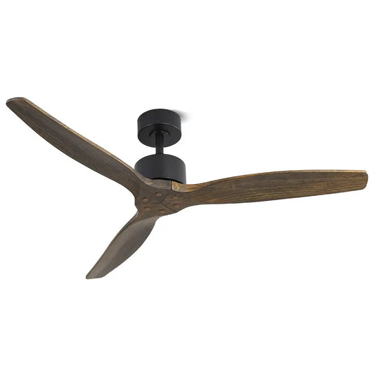 52’’ Ceiling Fan Ac Motor 3 Blades W/remote - Dark Wood