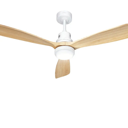 52’’ Ceiling Fan Ac Motor Led Light Remote - Wood