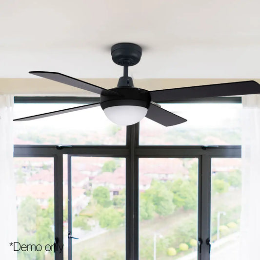 52’’ Ceiling Fan Ac Motor W/light W/remote - Black