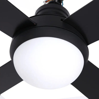 52’’ Ceiling Fan Ac Motor W/light W/remote - Black