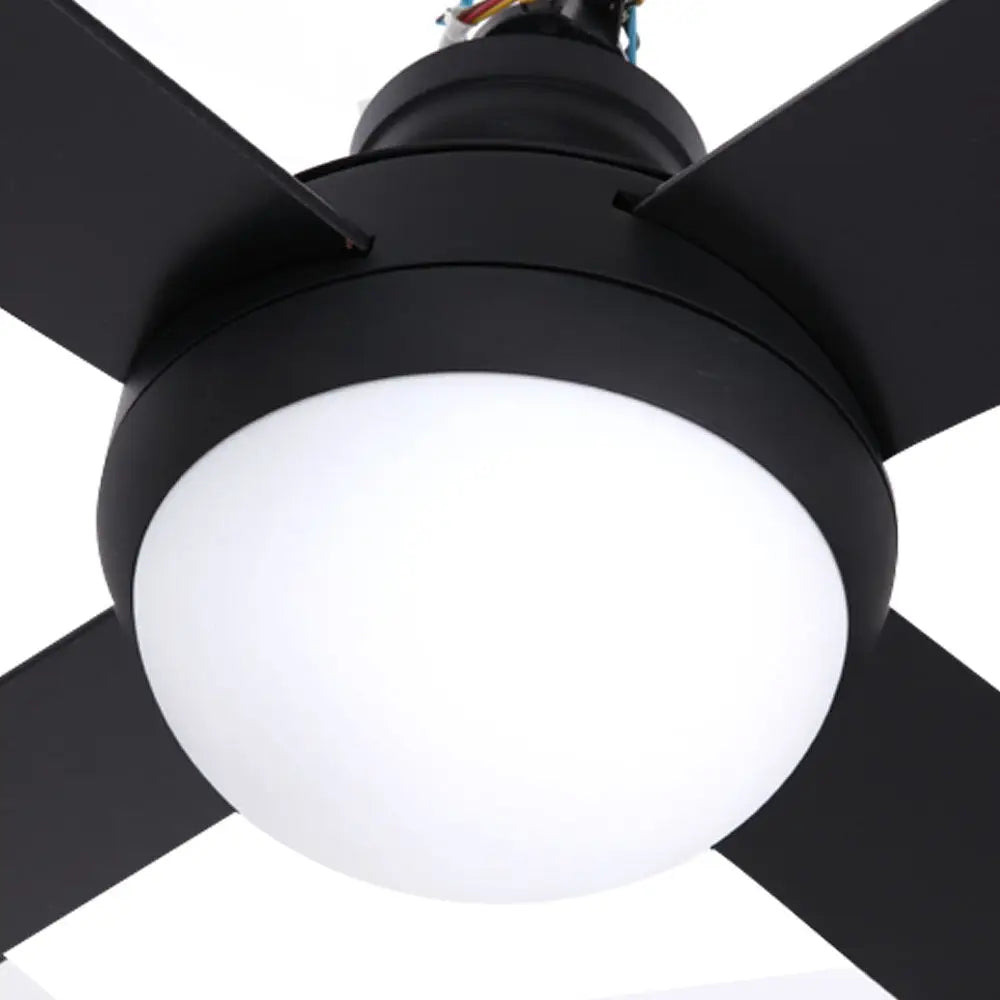 52’’ Ceiling Fan Ac Motor W/light W/remote - Black