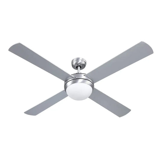 52’’ Ceiling Fan Ac Motor W/light W/remote - Silver