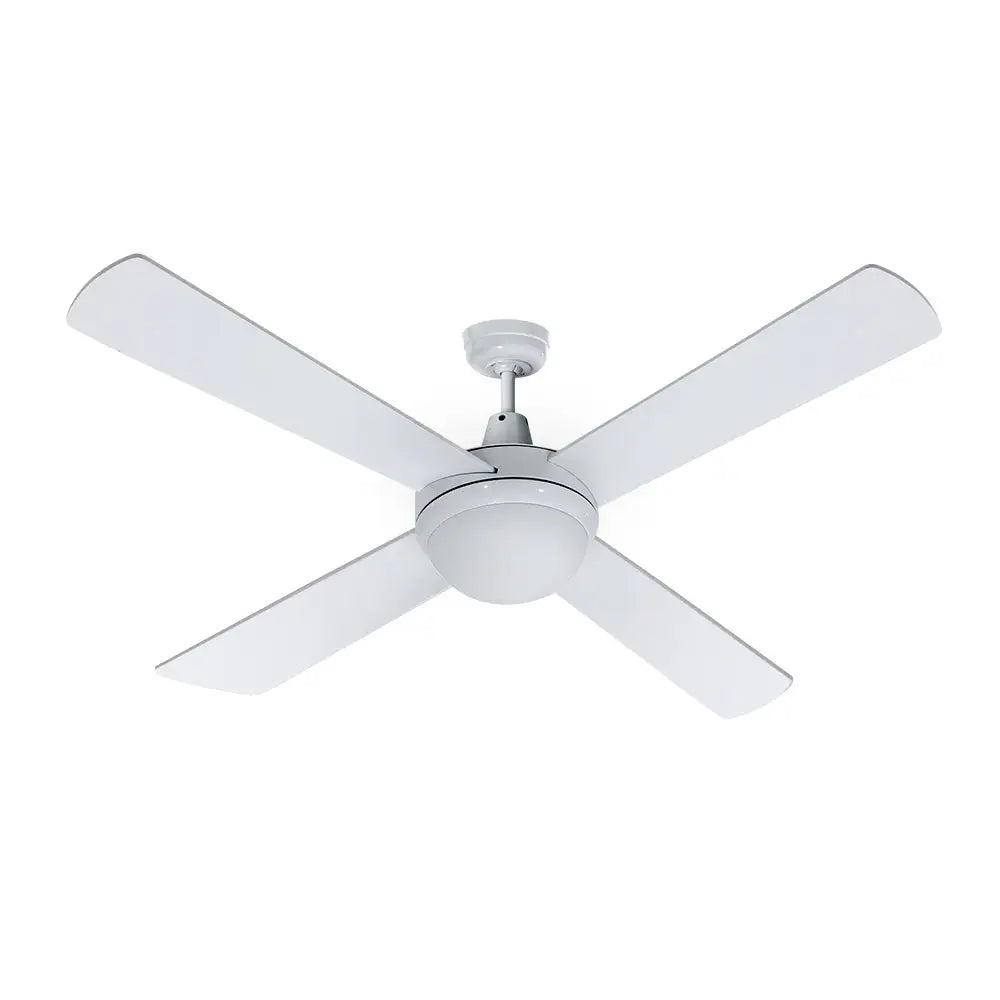 52’’ Ceiling Fan Ac Motor W/light W/remote - White