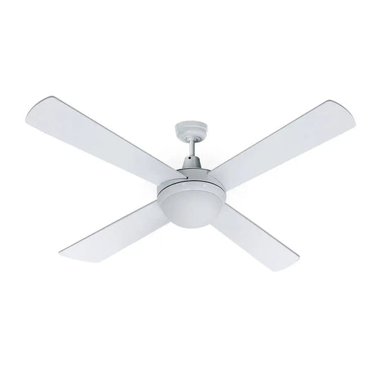 52’’ Ceiling Fan Ac Motor W/light W/remote - White