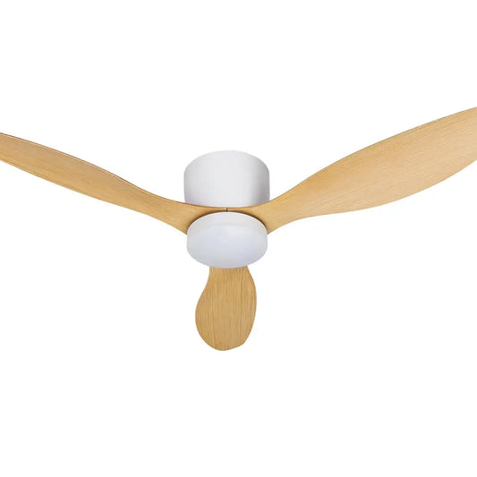 52’’ Ceiling Fan Dc Motor W/light W/remote - Light Wood