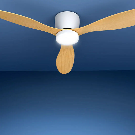 52’’ Ceiling Fan Dc Motor W/light W/remote - Light Wood